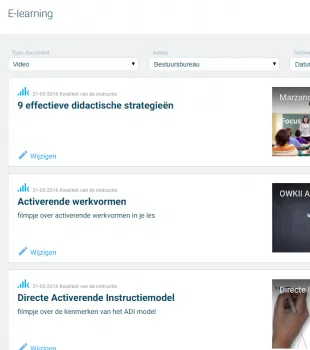 Schermafbeelding van de e-learningomgeving in Kapablo